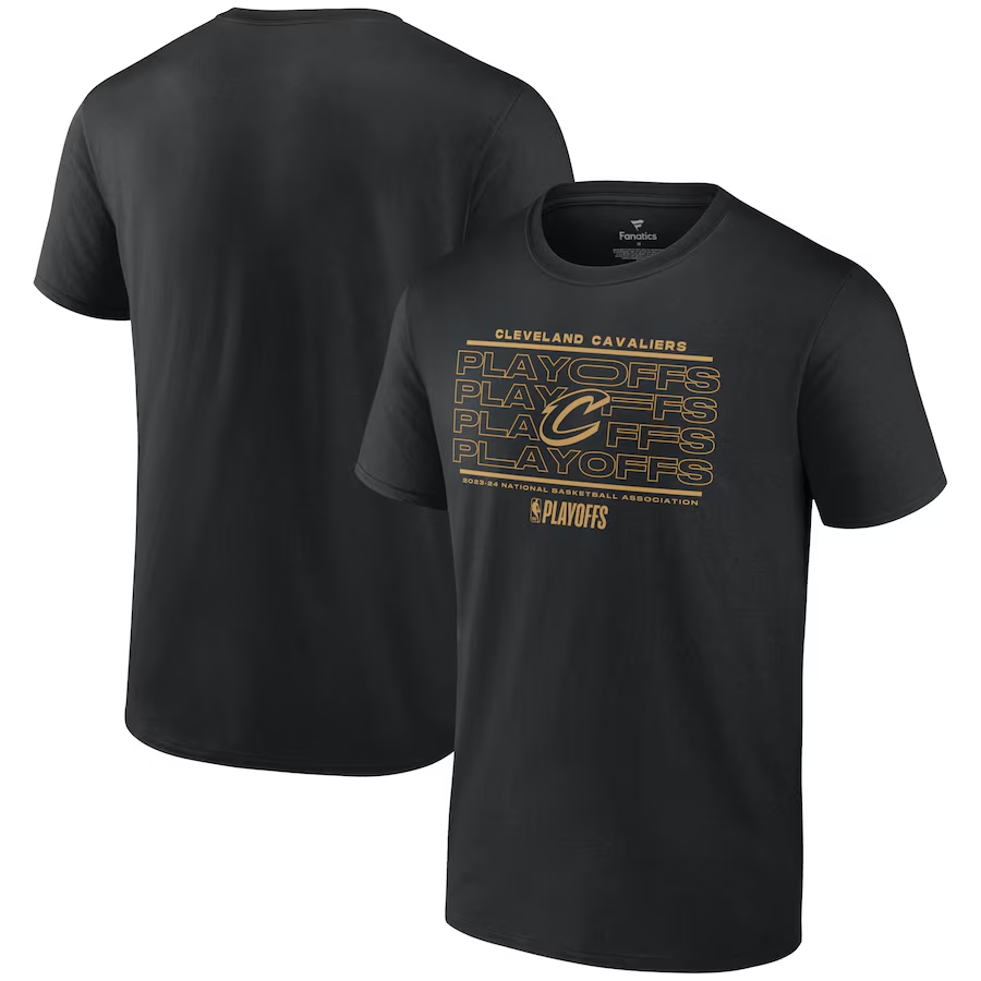 Men 2024 NBA Cleveland Cavaliers black Tshirts->nba t-shirts->Sports Accessory